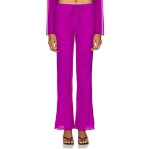 💕 GONZA mesh wide leg pants NEW size XS / S elastic waist pull on